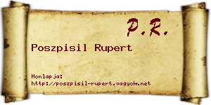Poszpisil Rupert névjegykártya